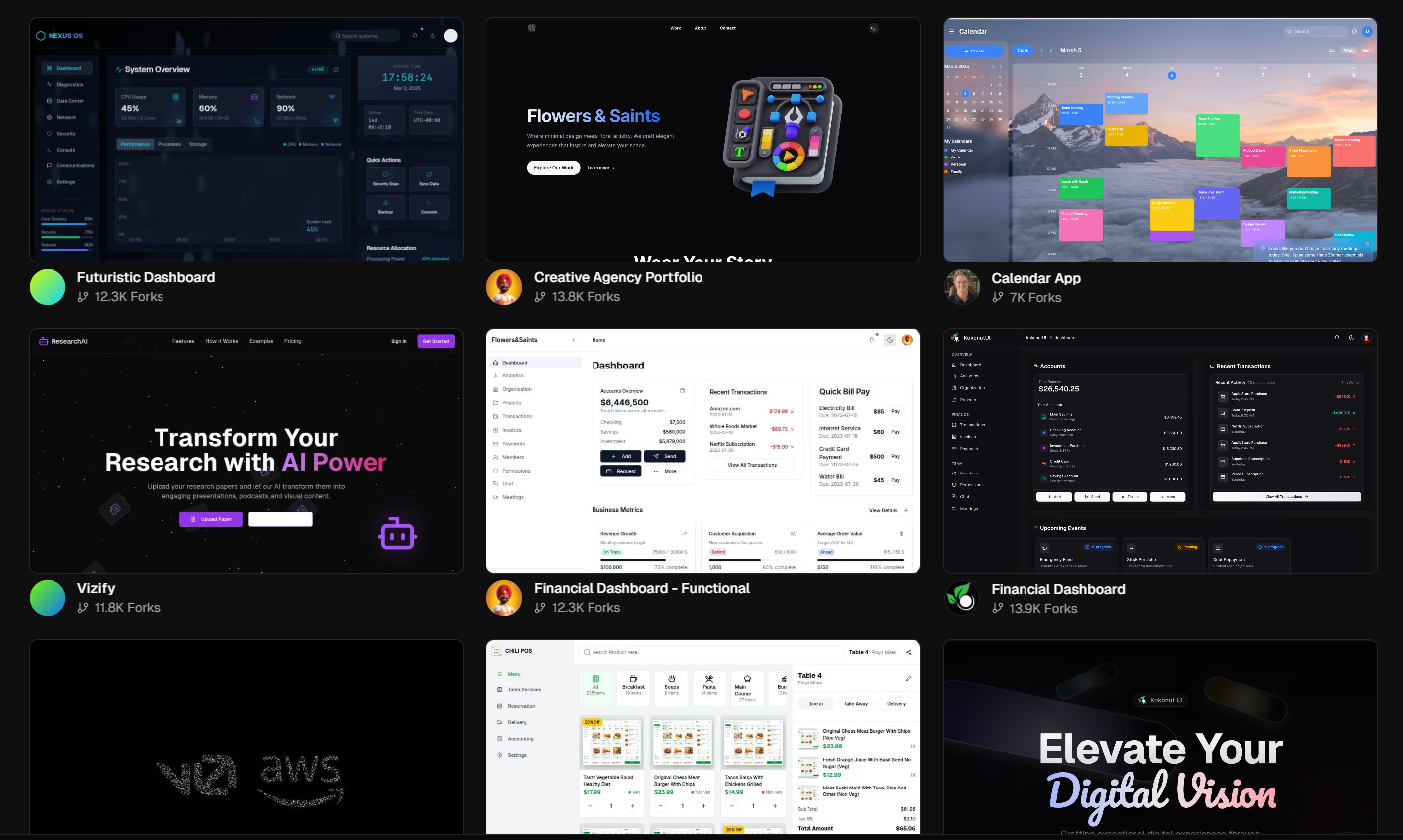 Project templates showcase